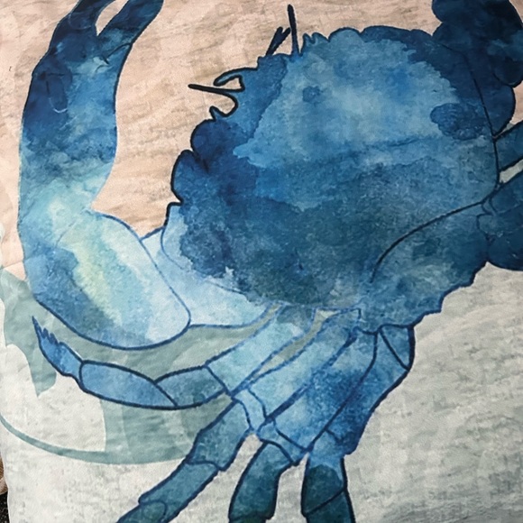🇺🇸 ‼️LAST ONE‼️ Colorful Blue Crab Sofa Pillow Cover - Picture 2 of 6